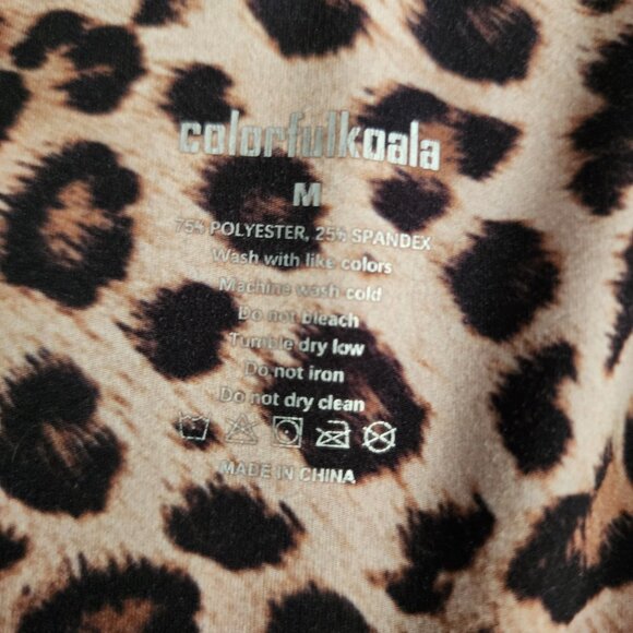 Colorfulkoala Leggings Womens Size M Medium Animal Print Pull On Activewear - Picture 3 of 3